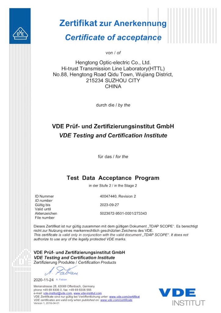 VDE Laboratory Accreditation